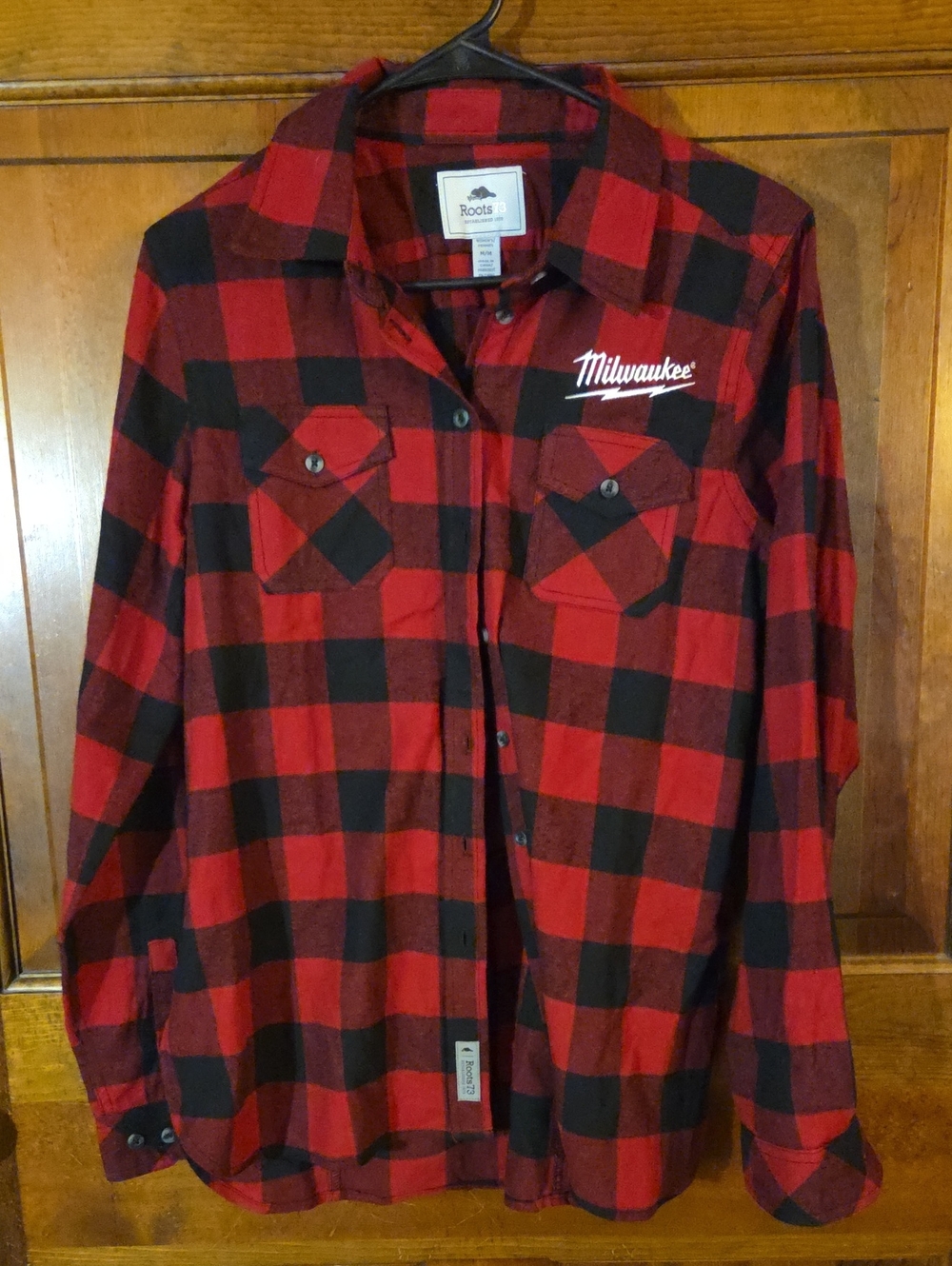 Roots x Milwaukee Red & Black Buffalo Plaid Jean Jacket